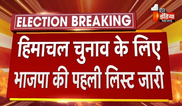Himachal Pradesh Election 2022: भाजपा ने 62 उम्मीदवारों की पहली सूची की जारी, सिराज से लड़ेंगे CM ठाकुर